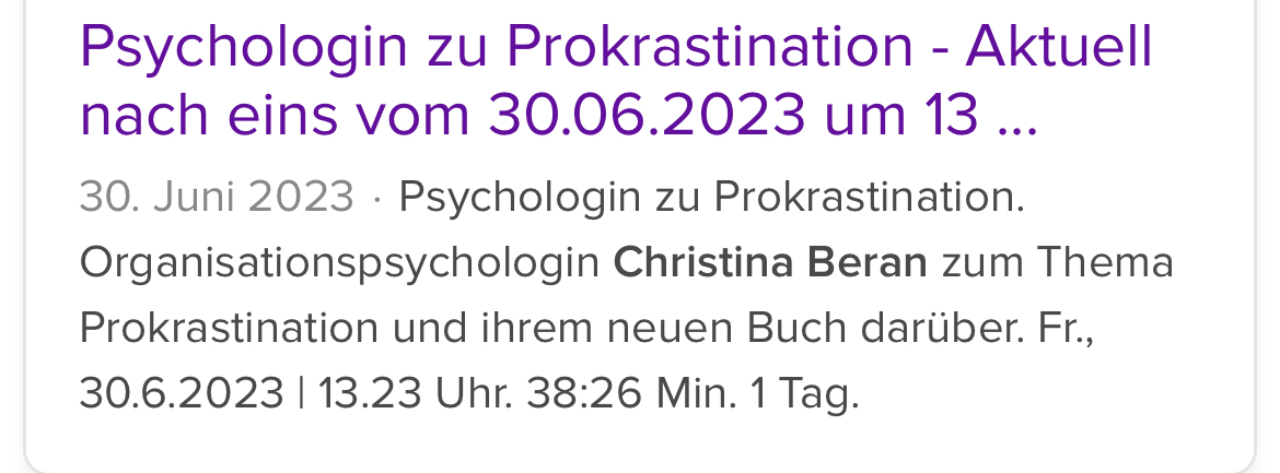 Aktuell nach Eins