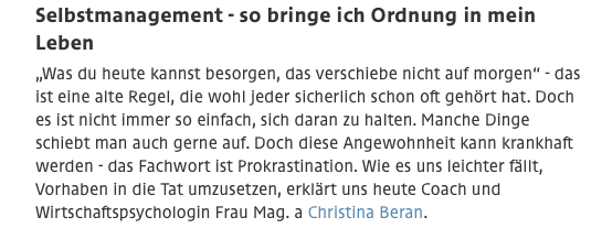 Selbstmanagement